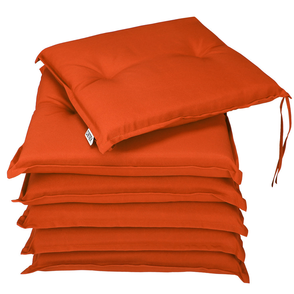 Set di 6 imbottiture per sedia arancione 43x39x5cm