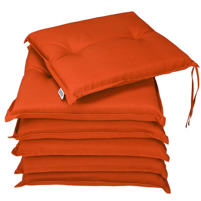 Set di 6 imbottiture per sedia arancione 43x39x5cm