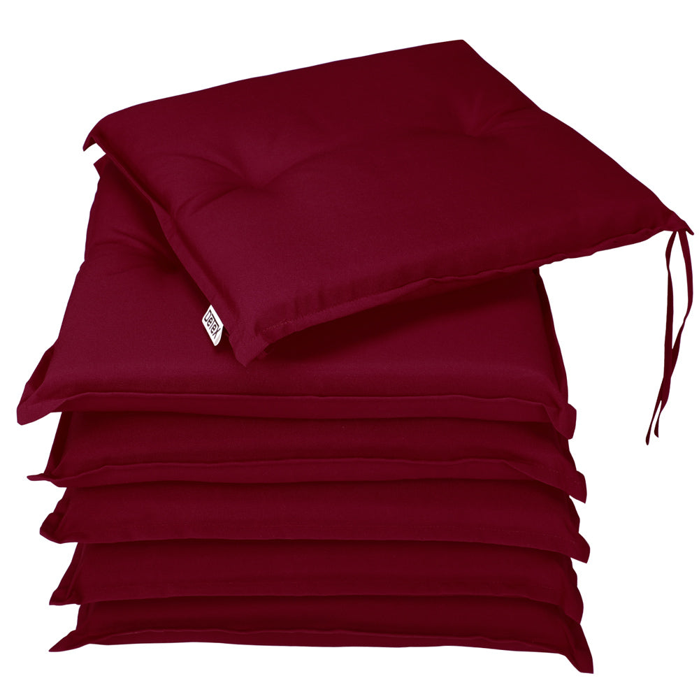 Set di 6 cuscini per sedile Boston rosso 43x39x5cm