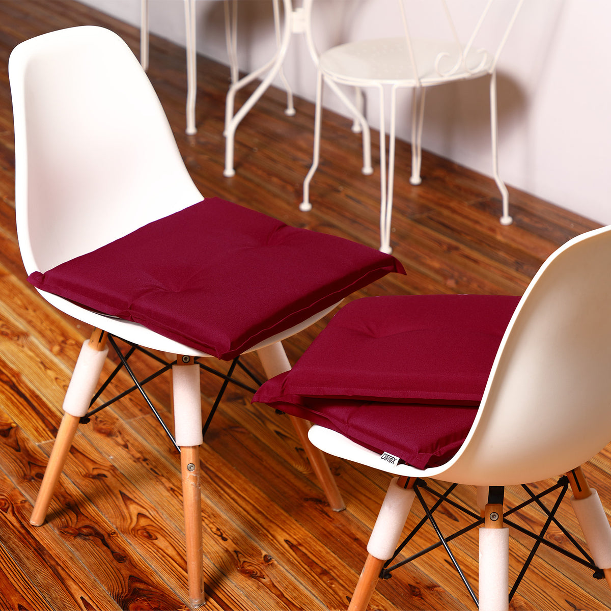 Set di 6 cuscini per sedile Boston rosso 43x39x5cm