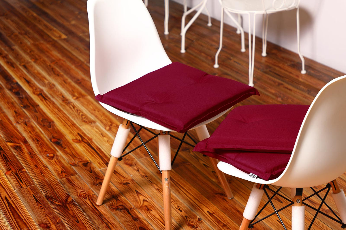 Set di 6 cuscini per sedile Boston rosso 43x39x5cm