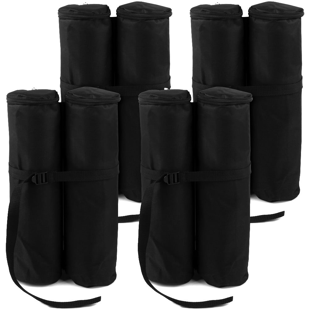 Zavorre per gazebo 4 pz neri riempibili 26x13x46cm