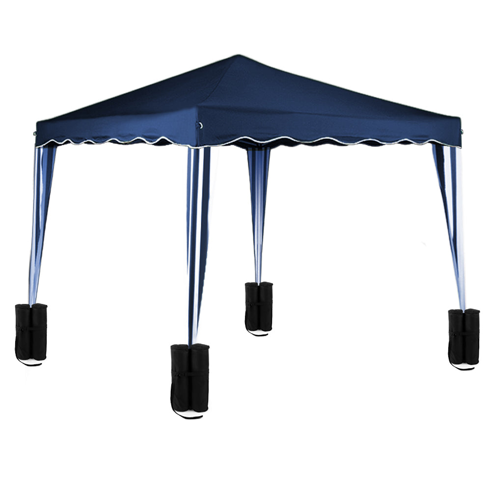 Zavorre per gazebo 4 pz neri riempibili 26x13x46cm