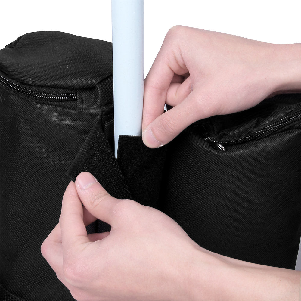 Zavorre per gazebo 4 pz neri riempibili 26x13x46cm