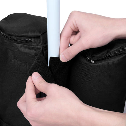 Zavorre per gazebo 4 pz neri riempibili 26x13x46cm