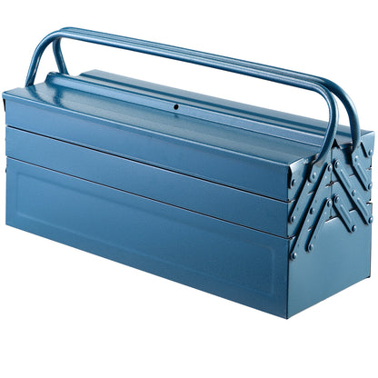 Valigetta attrezzi blu acciaio 530x200x200mm
