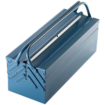Valigetta attrezzi blu acciaio 530x200x200mm