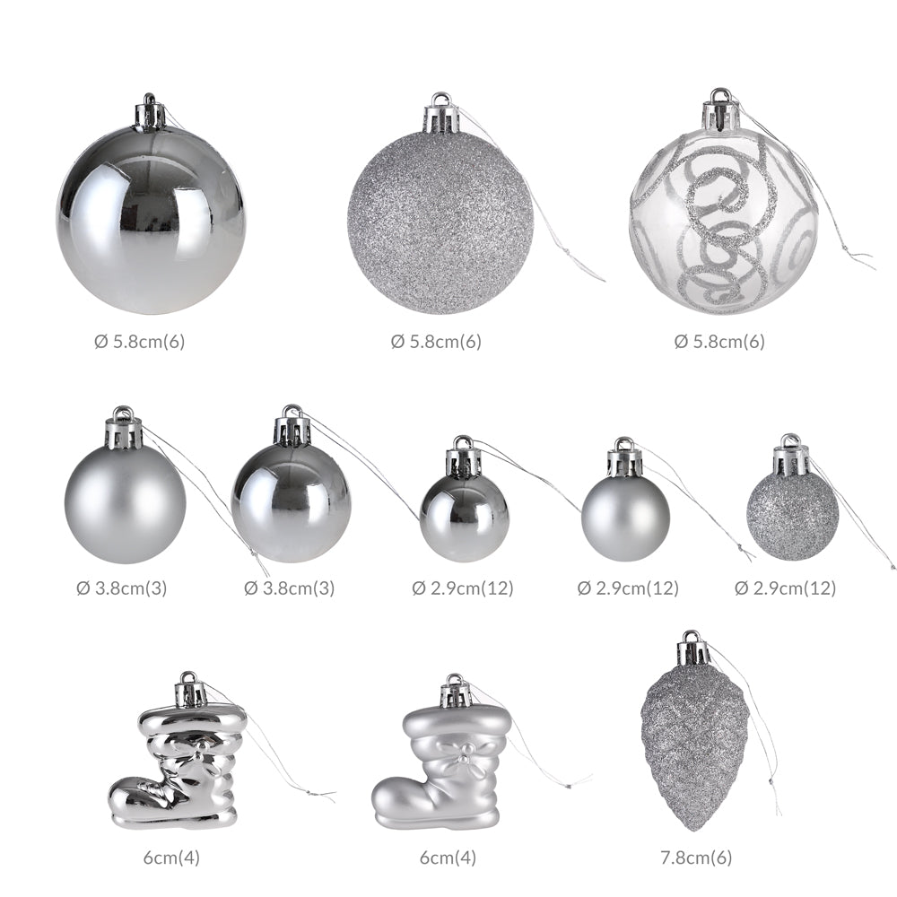 Palline di natale Set da 120 argento