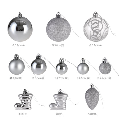 Palline di natale Set da 120 argento