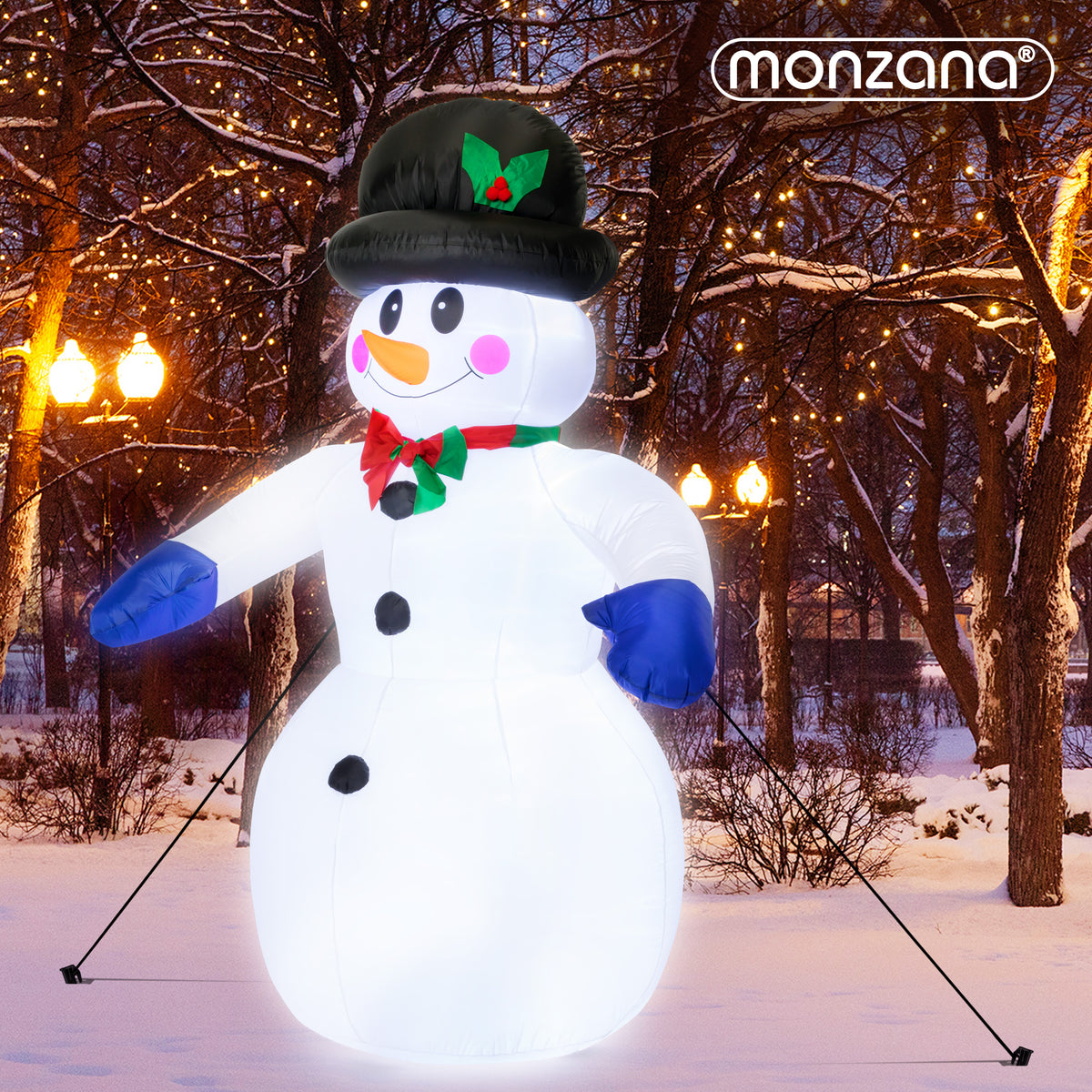 Gonfiabile pupazzo di neve XXL 250cm illuminazione LED