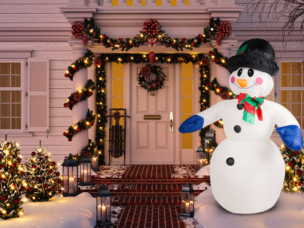 Gonfiabile pupazzo di neve XXL 250cm illuminazione LED