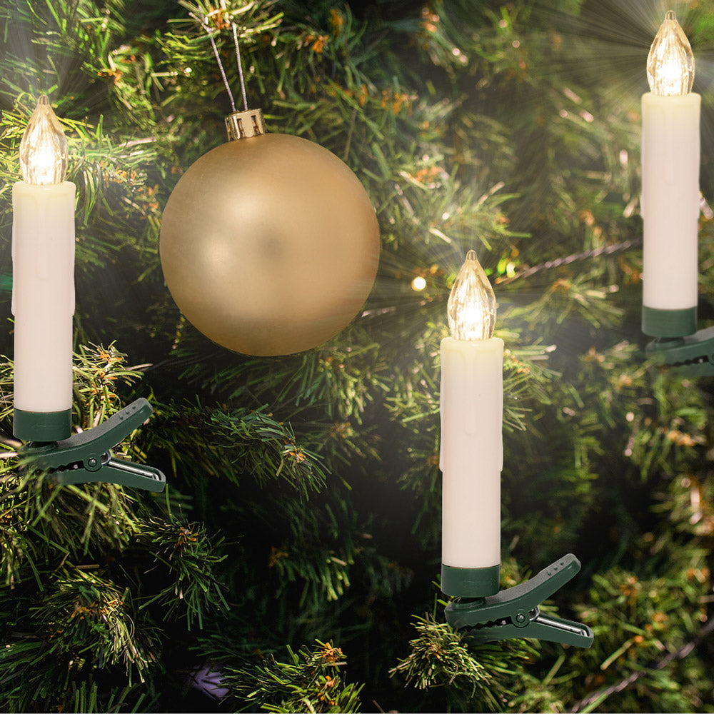 Candele per albero di natale set 30x a LED bianco caldo