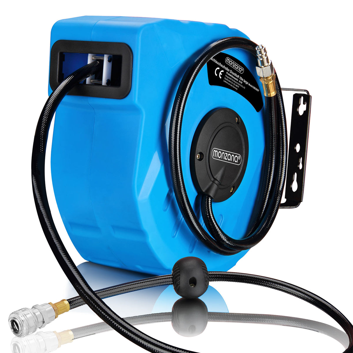 Avvolgitubo ad aria compressa 10m raccordo rapido 3/8\"