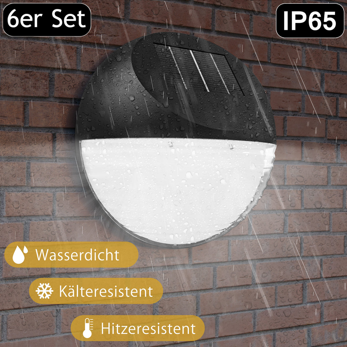Set 6 x Lampadea muro LED Ø11cm