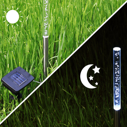 Faretti solari da giardino LED 5 pz luce bianca