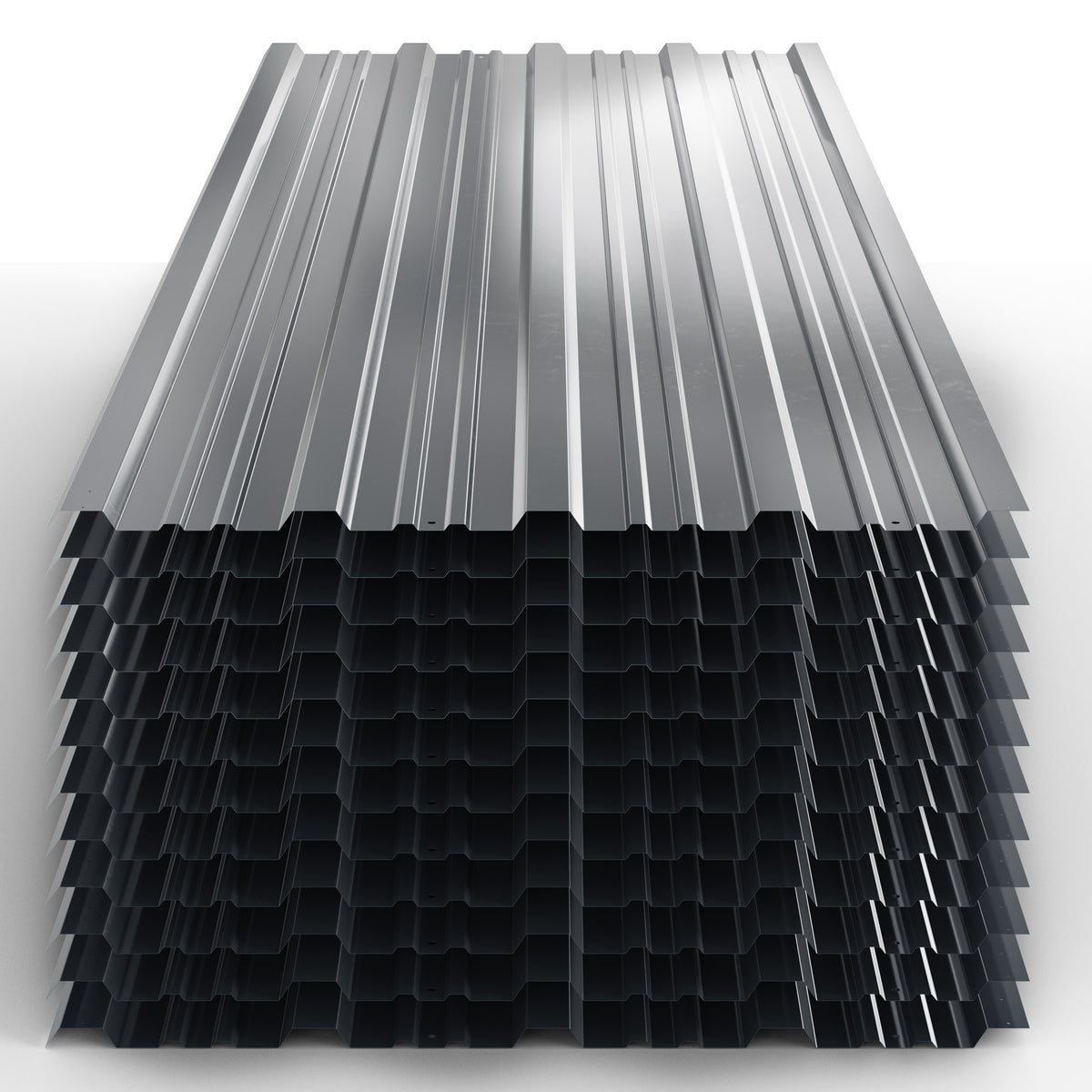 Set 12x Lastra profilata grigia 129x46cm