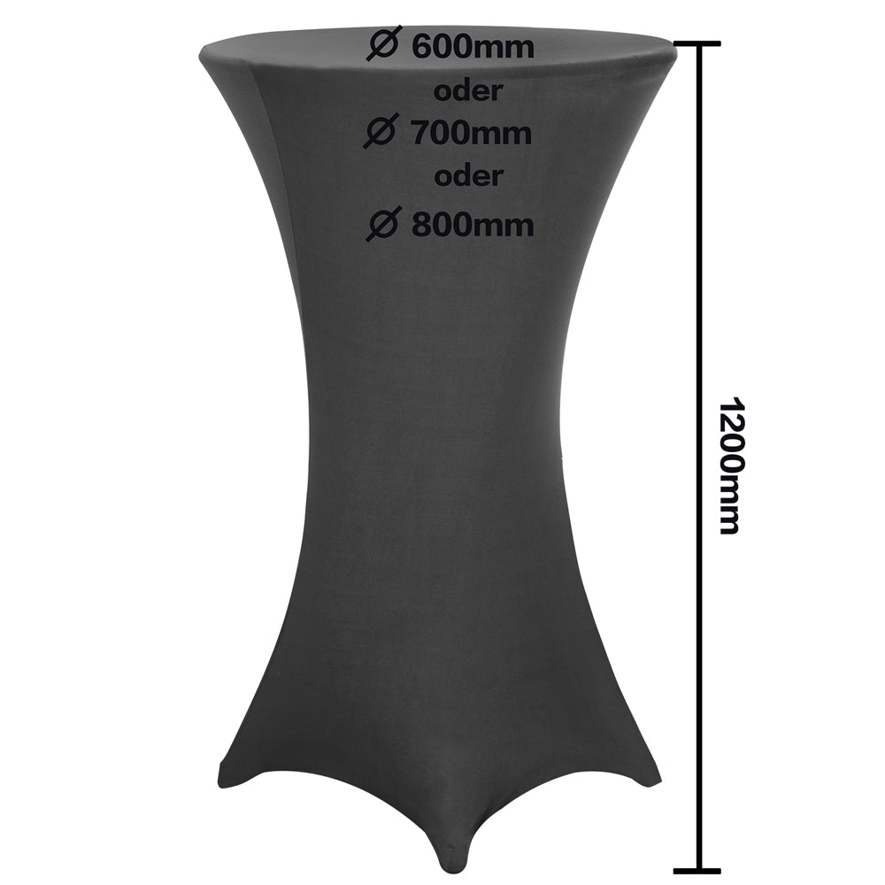 Copritavolo per tavolino alto antracite Ø80 cm
