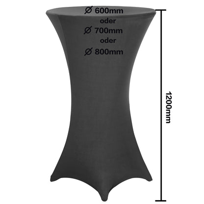 Copritavolo per tavolino alto antracite Ø80 cm