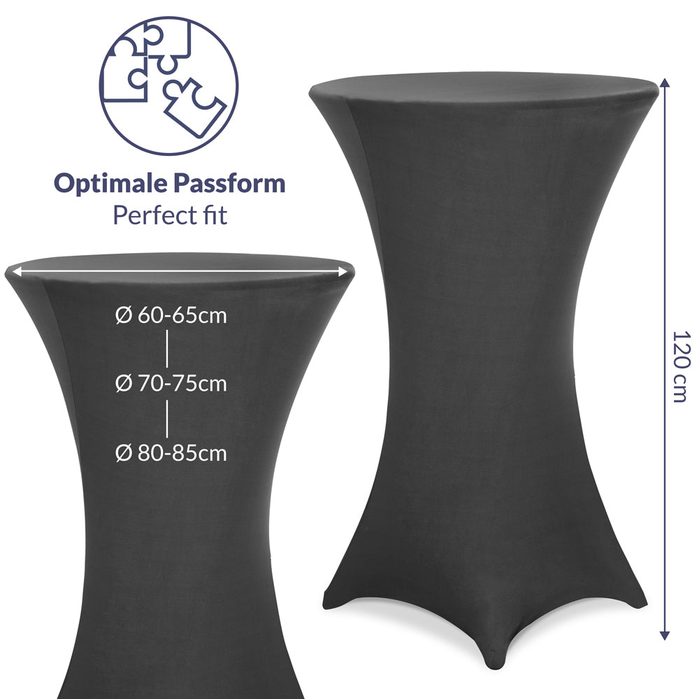 Copritavolo per tavolino alto antracite Ø80 cm