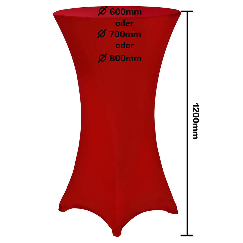 Copritavolo per tavolino alto Ø80 cm / rosso bordeaux