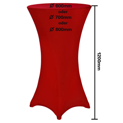Copritavolo per tavolino alto Ø80 cm / rosso bordeaux