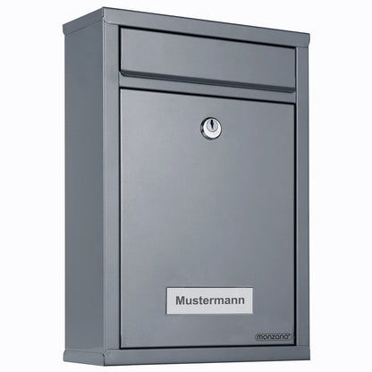Cassetta postale argento 32x22x9cm