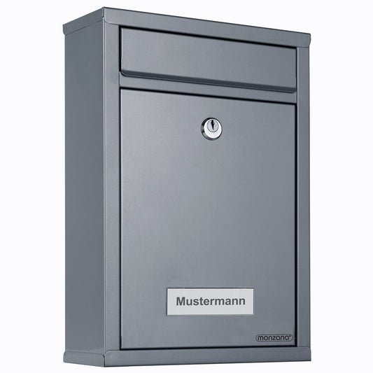 Cassetta postale argento 32x22x9cm
