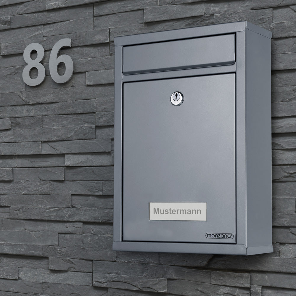 Cassetta postale argento 32x22x9cm