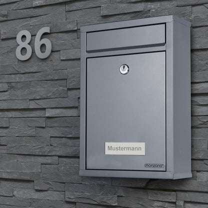 Cassetta postale argento 32x22x9cm