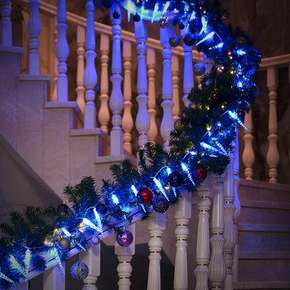 Luci di natale 80 stalattiti luminose LED 13m blu