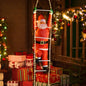 Babbo di Natale con scala 120LED 240 x39 x25cm