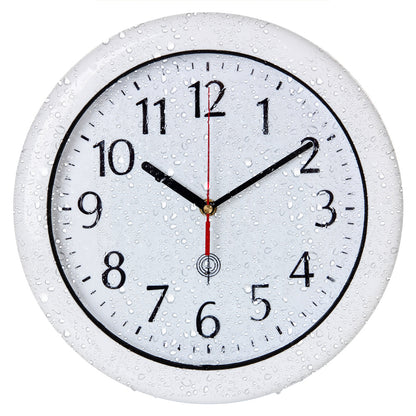Orologio da parete radiocomandato bianco Ø30cm impermeabile