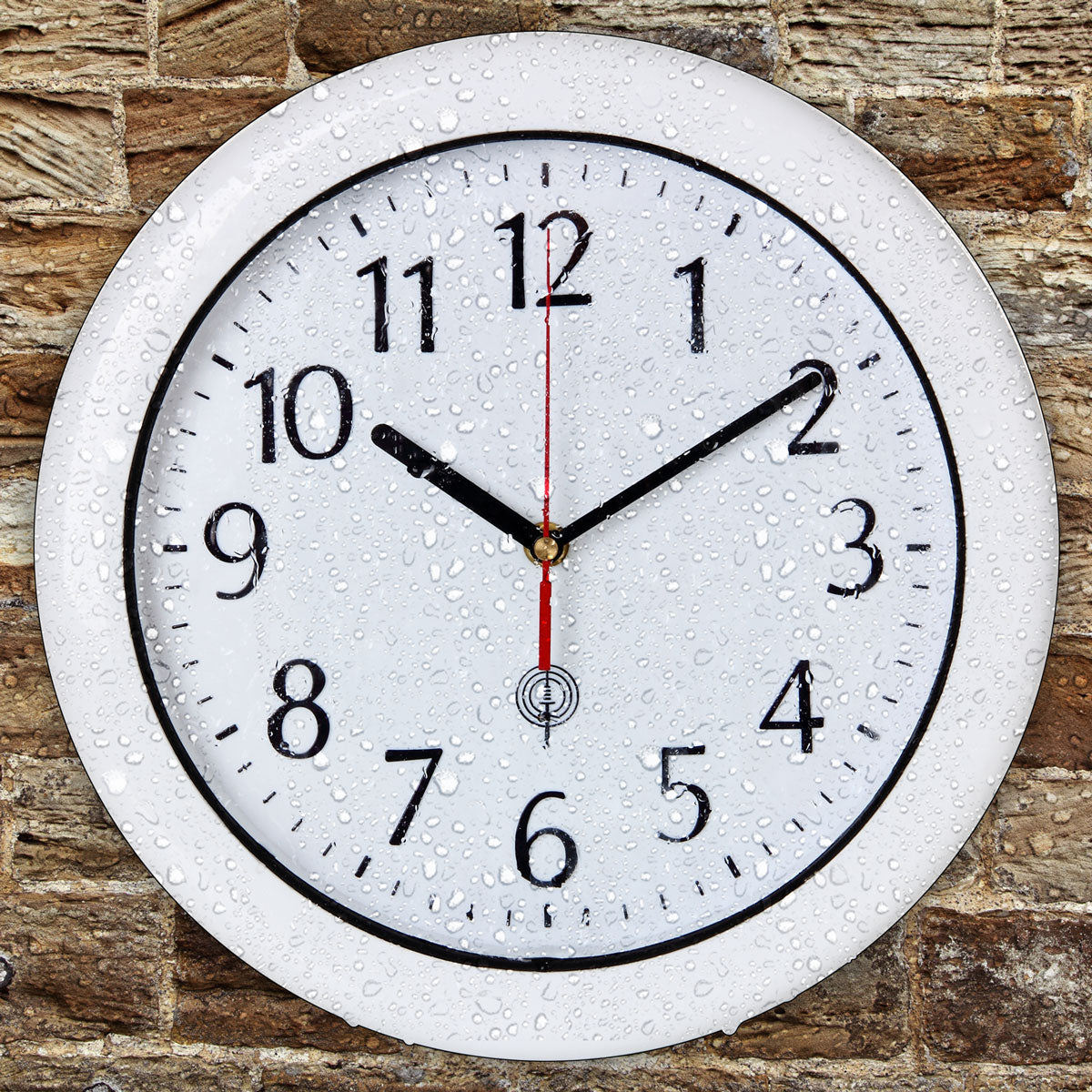 Orologio da parete radiocomandato bianco Ø30cm impermeabile