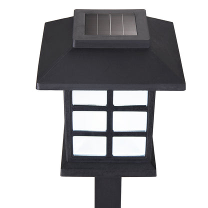 Lampade solari a LED 6 pz nere