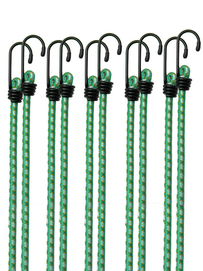 Set 10 x Corde elastiche verde 61cm Ø8mm
