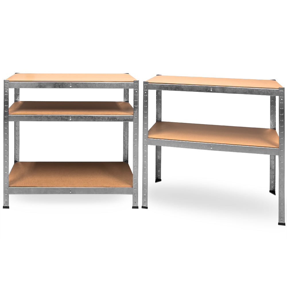 Set 2x Scaffali metallici 875kg metallo 180x90x40cm