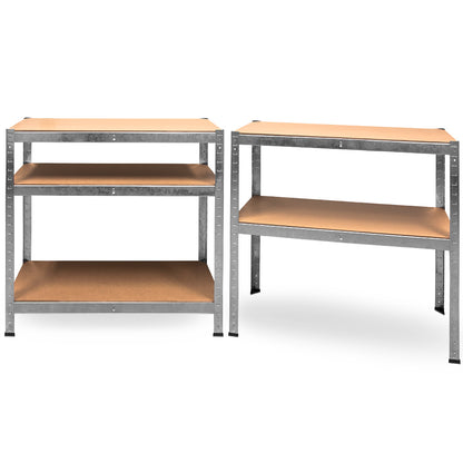 Set 2x Scaffali metallici 875kg metallo 180x90x40cm