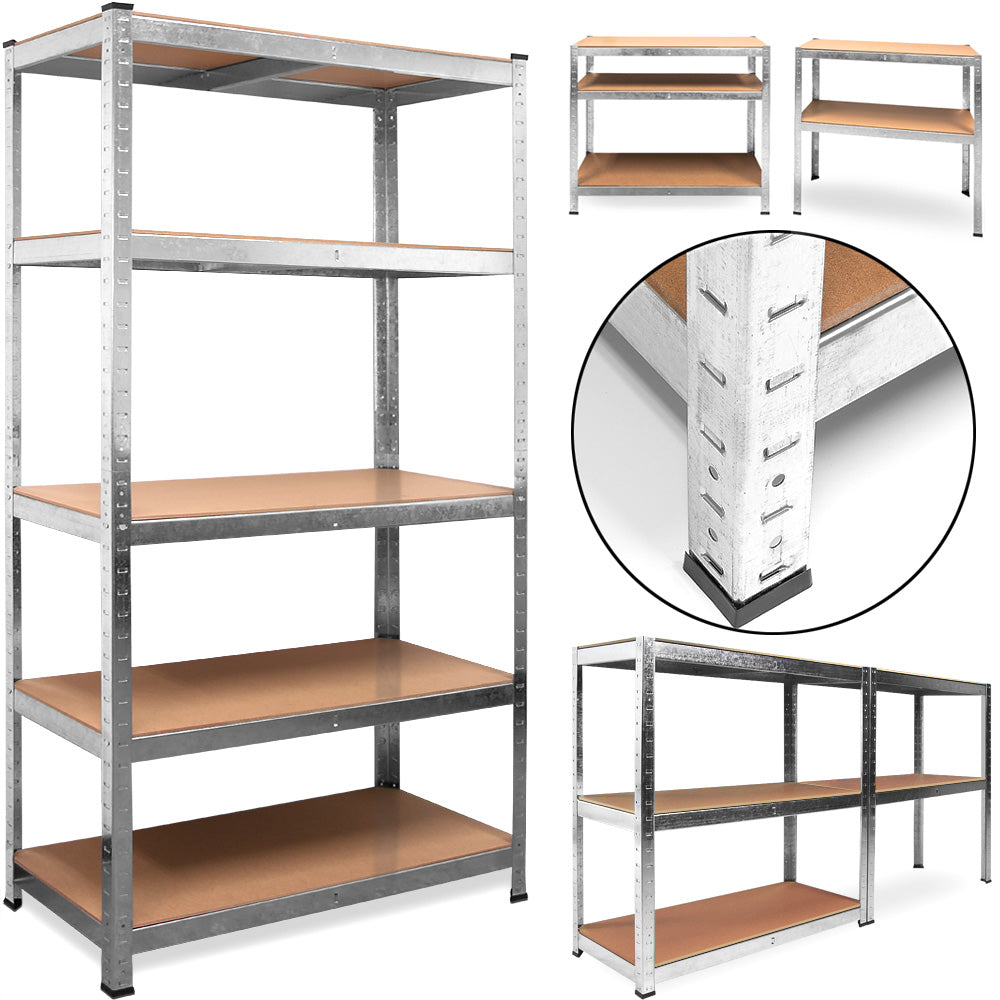 Set 2x Scaffali metallici 875kg metallo 180x90x40cm