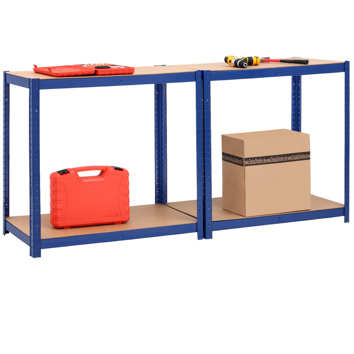 Scaffale alta portata 875kg metallo blu 180x90x40cm