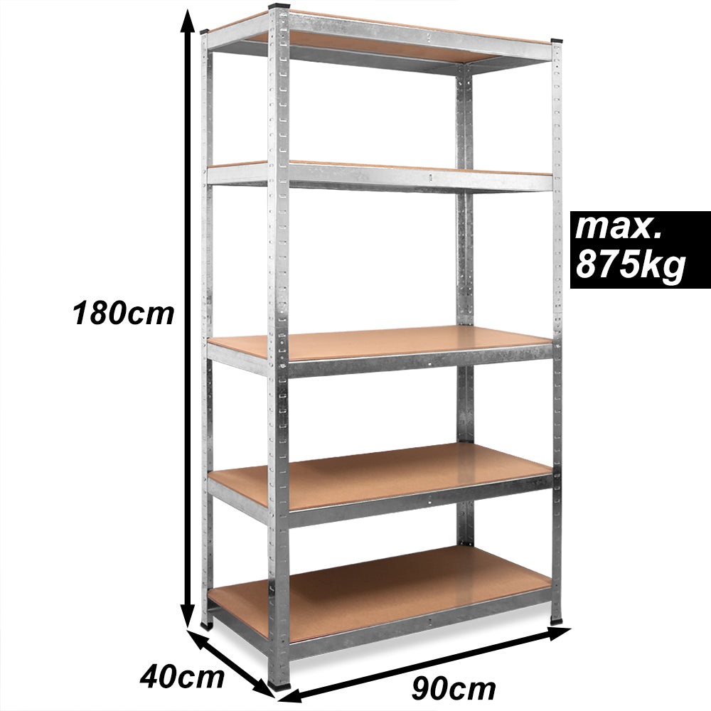 Scaffale alta portata 350kg metallo 170x75x30cm