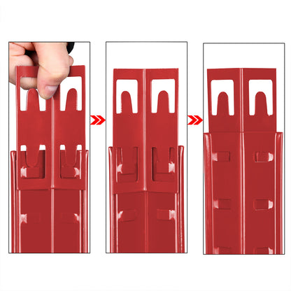 Scaffale alta portata 875kg metallo rosso 180x90x40cm