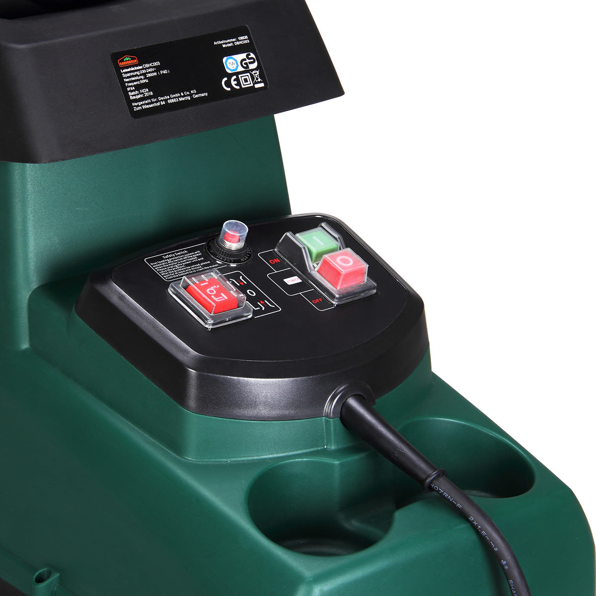Biotrituratore silenzioso 2800W con sacco raccolta 60L
