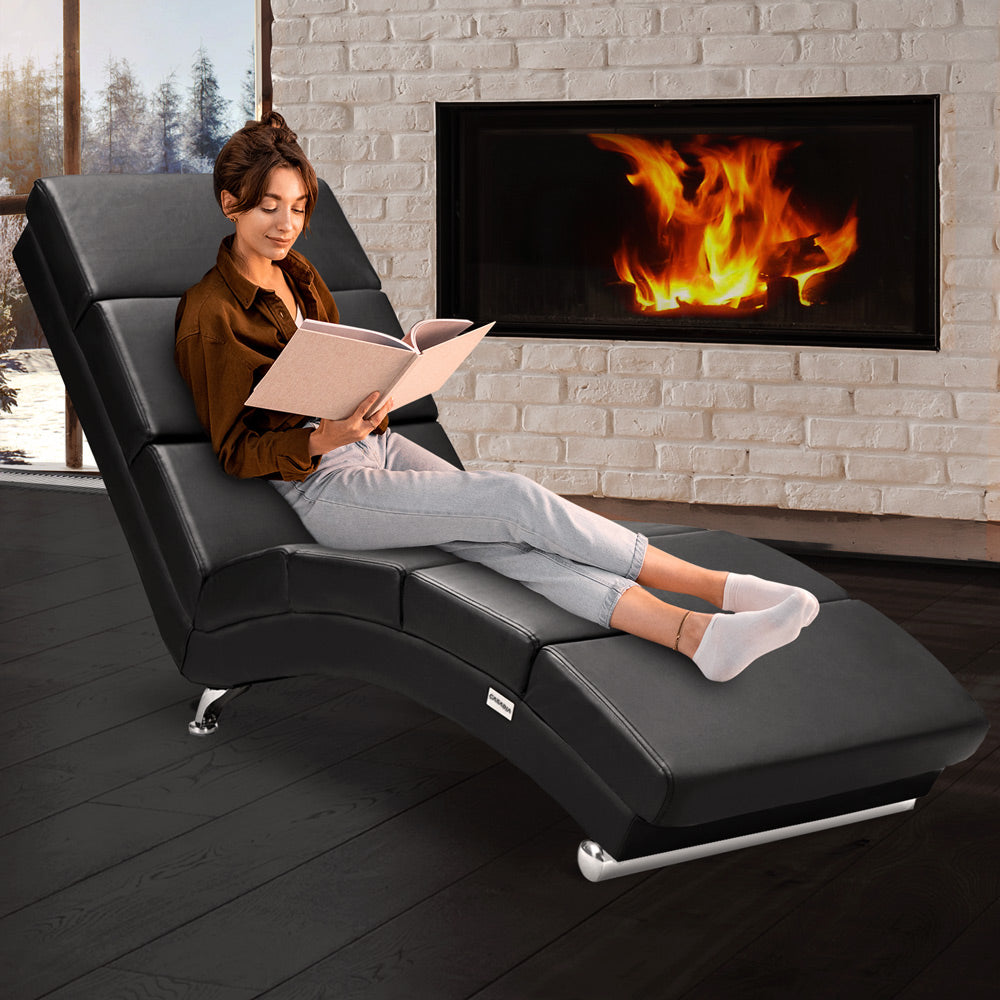 Poltrona relax London nera similpelle