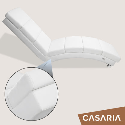 Poltrona da giardino relax London bianca 186x55x89cm