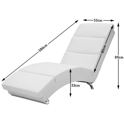 Poltrona da giardino relax London bianca 186x55x89cm