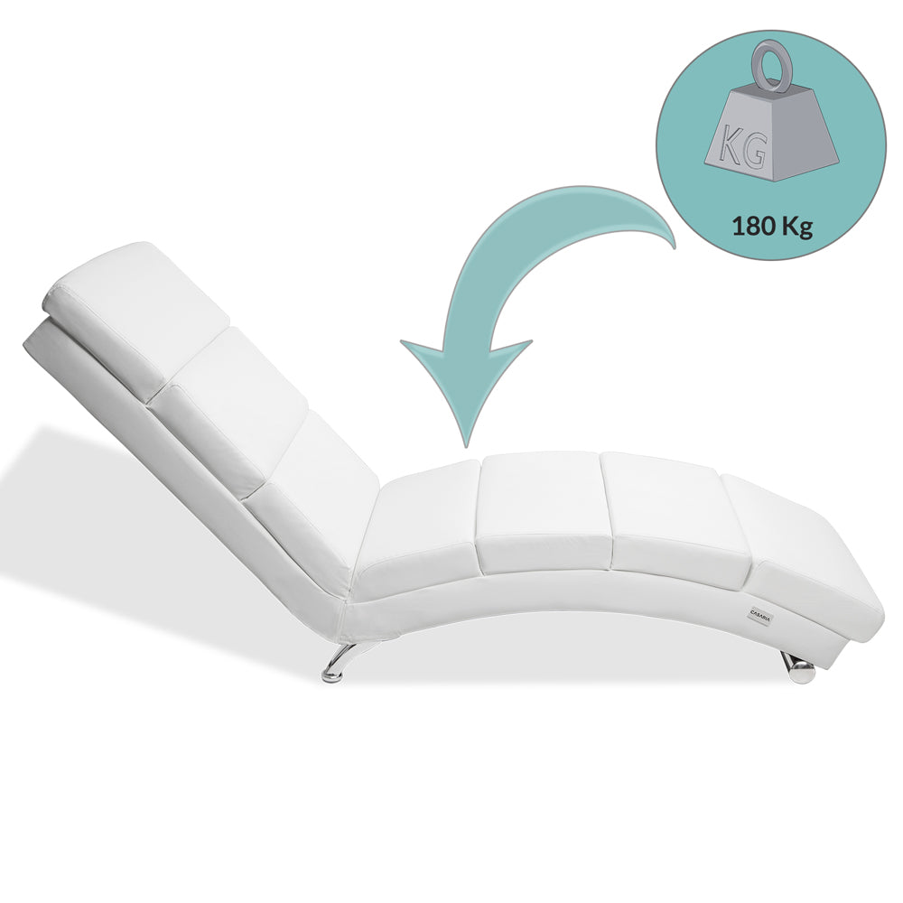 Poltrona da giardino relax London bianca 186x55x89cm