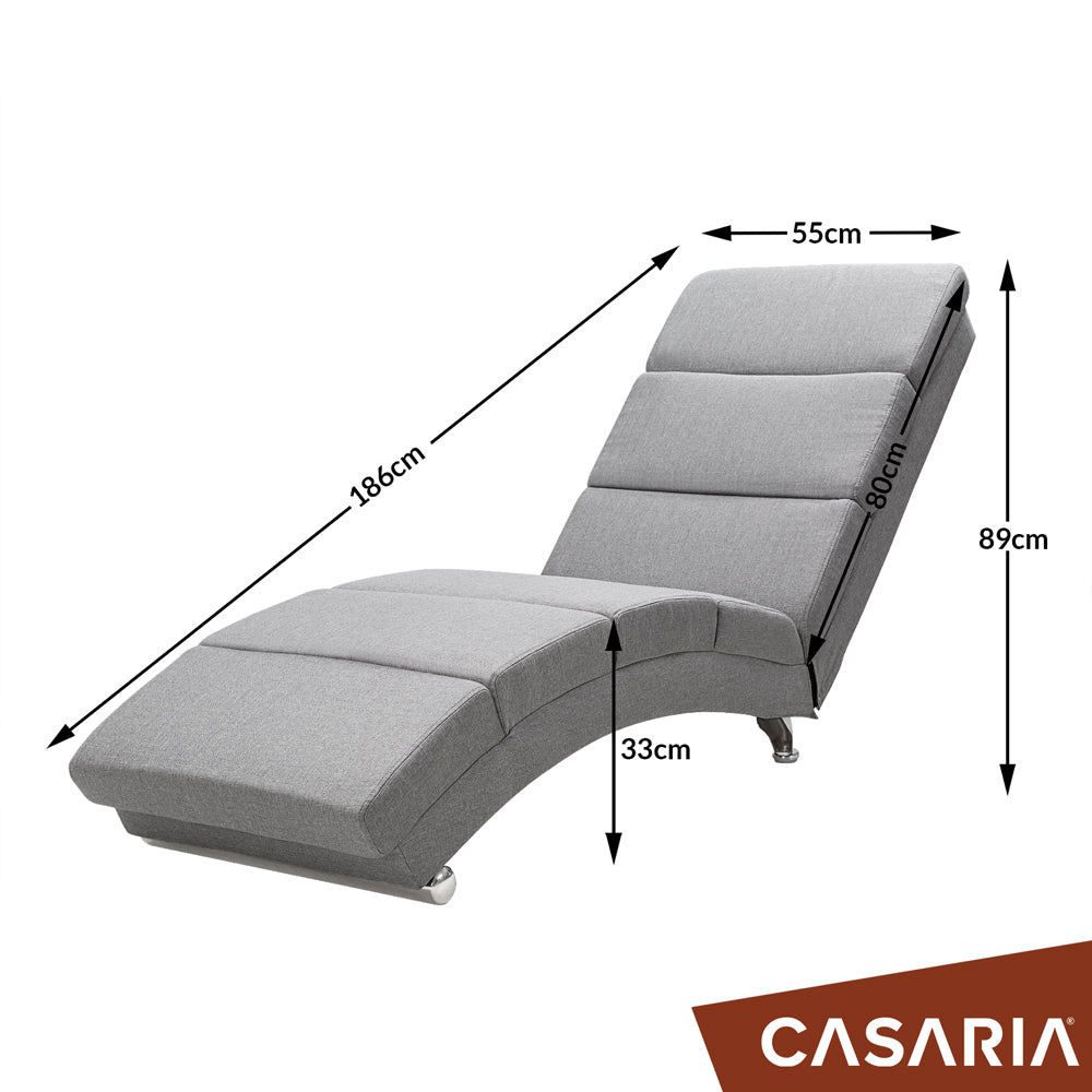 Poltrona relax London grigia tessuto