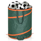 Set 3 Sacco da giardino pieghevole con chiusura verde 165l