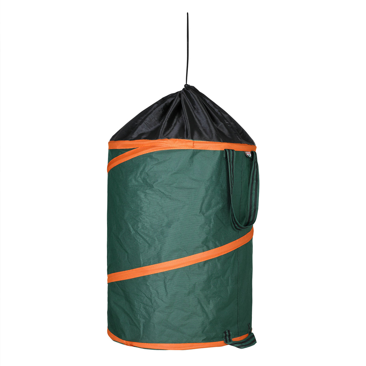 Set 3 Sacco da giardino pieghevole con chiusura verde 165l