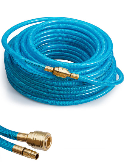 Tubo per aria compressa 15 m con attacco rapido e tappo